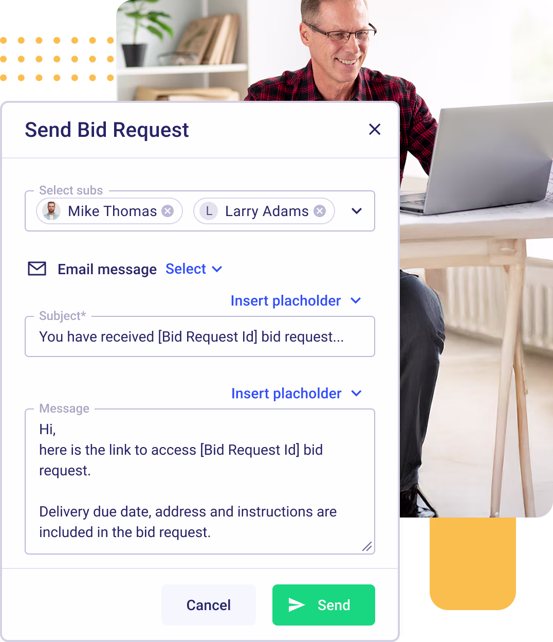 Streamline Bid Request Sending to Subs outside Buildern