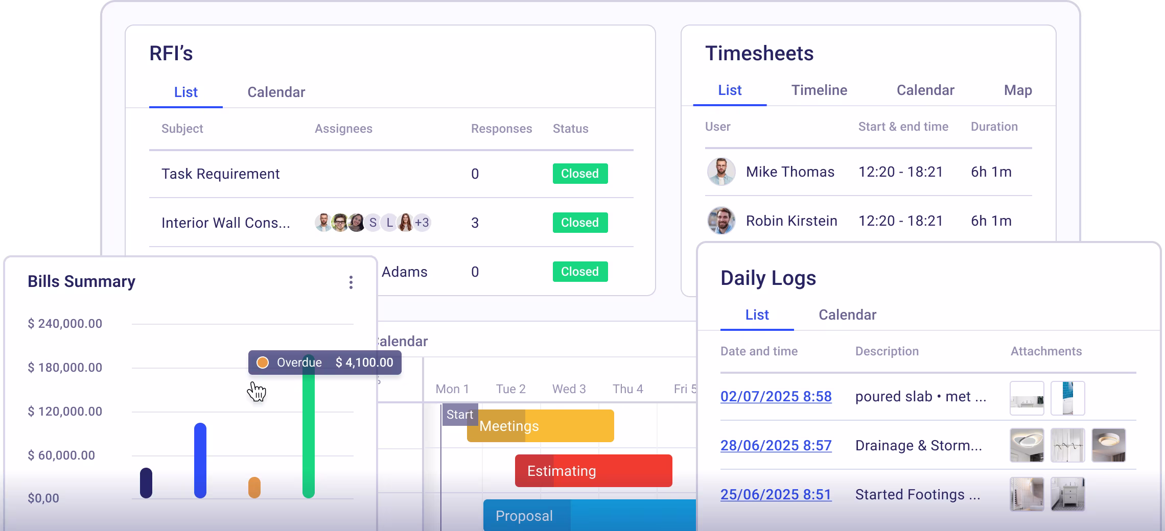Tailored Dashboards for Every Role and Project