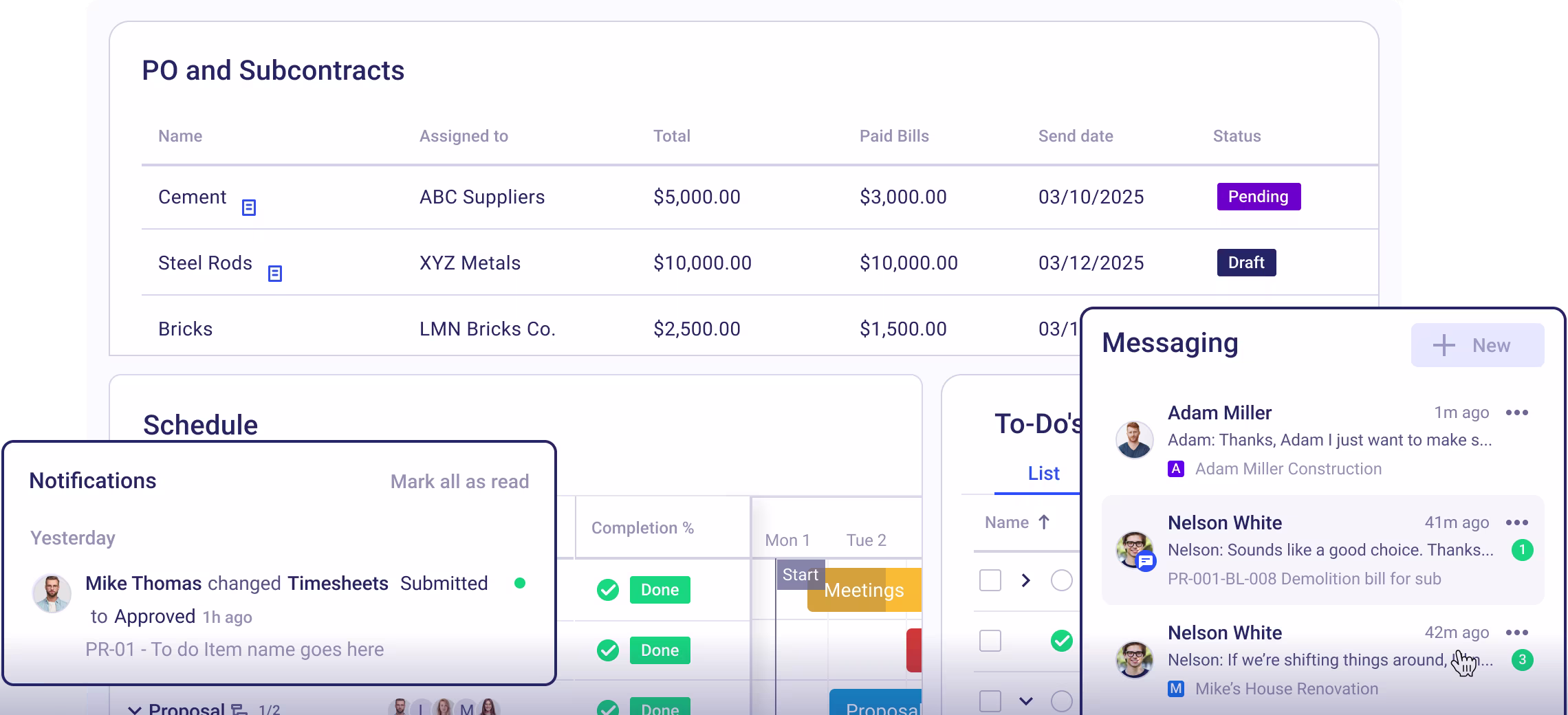 Seamless Collaboration Between Construction Teams, Subcontractors, and Vendors