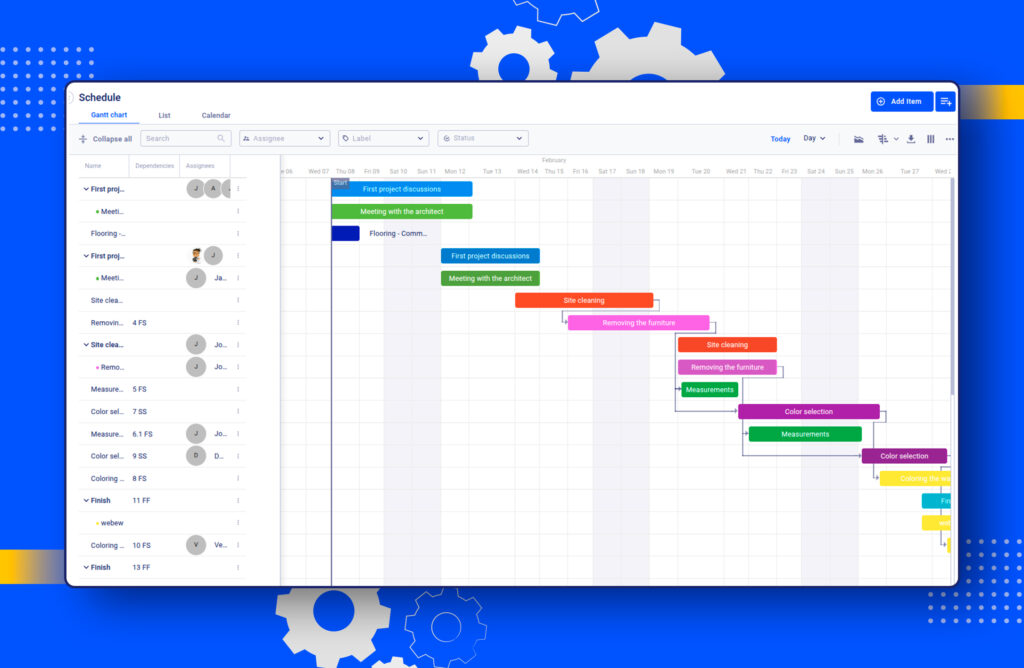 constrution gantt charts online