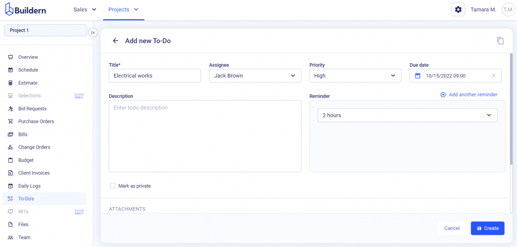 Add new task and assign to team members