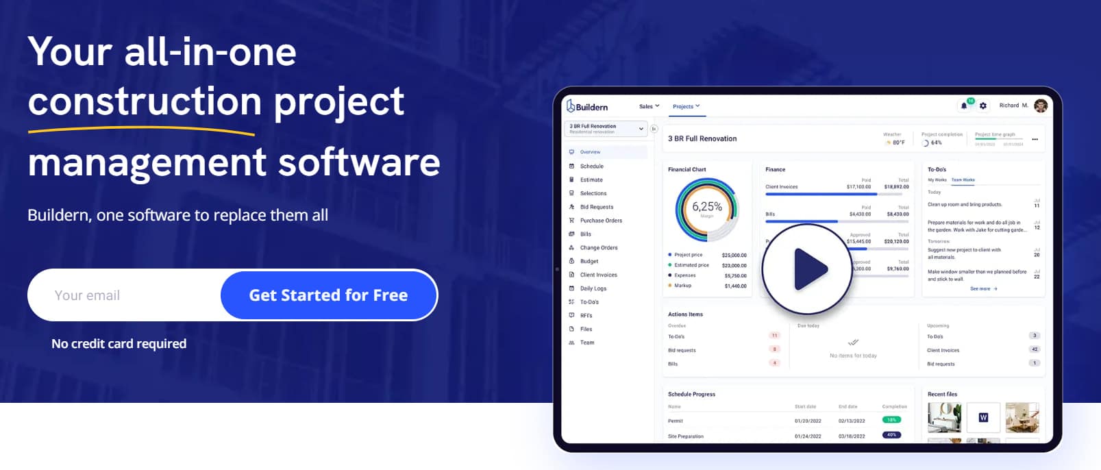Buildern best construcion project management software