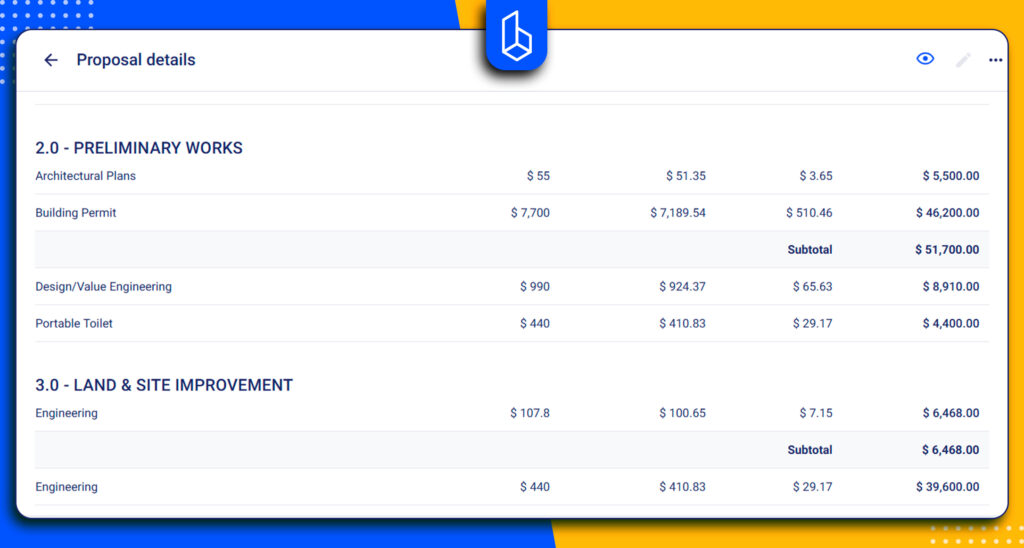 construction proposal software