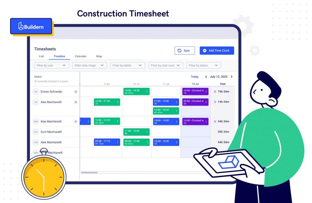 Construction Timesheet: Meeting Deadlines and Budget with Buildern