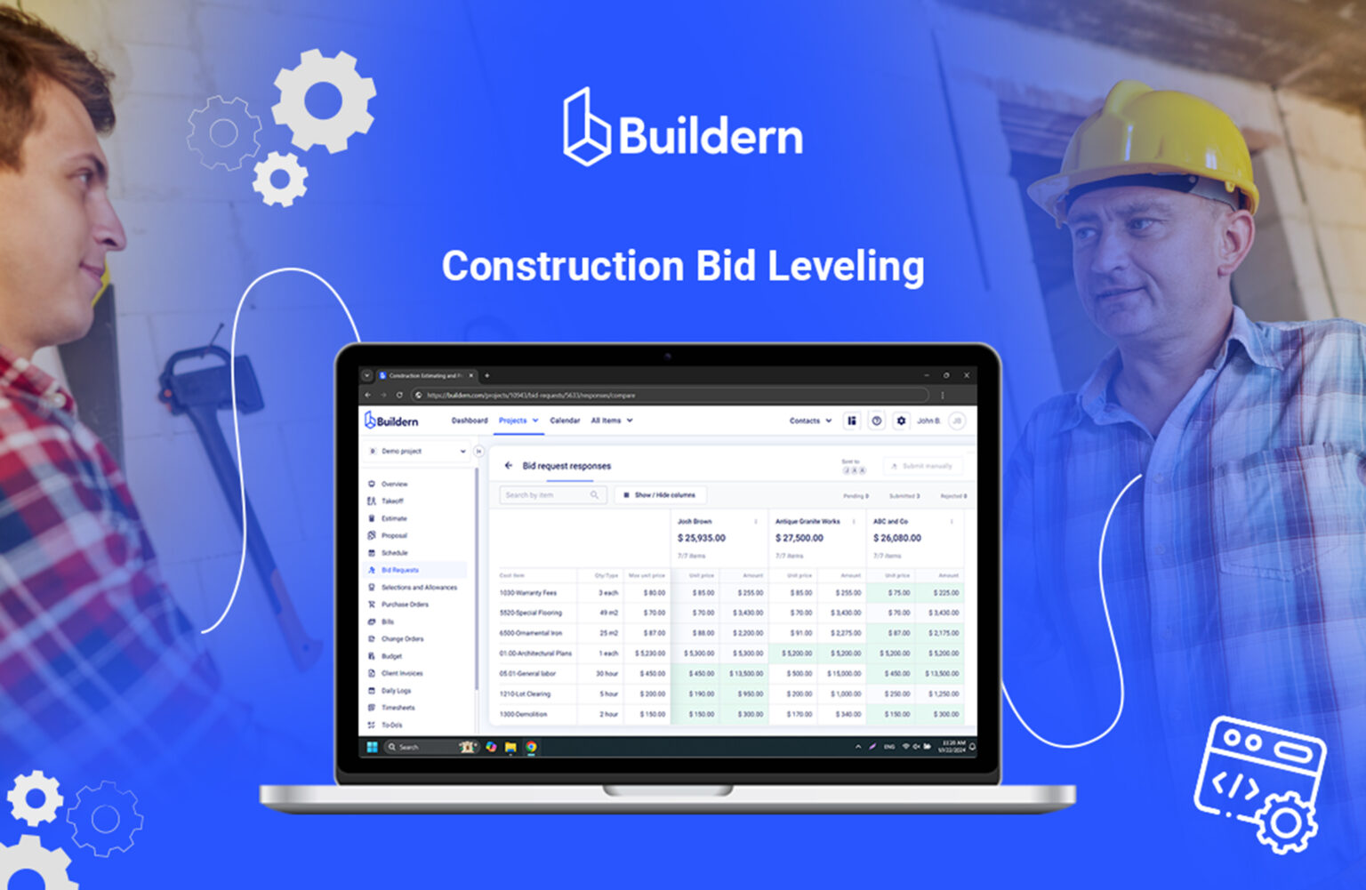 Construction bid leveling explained