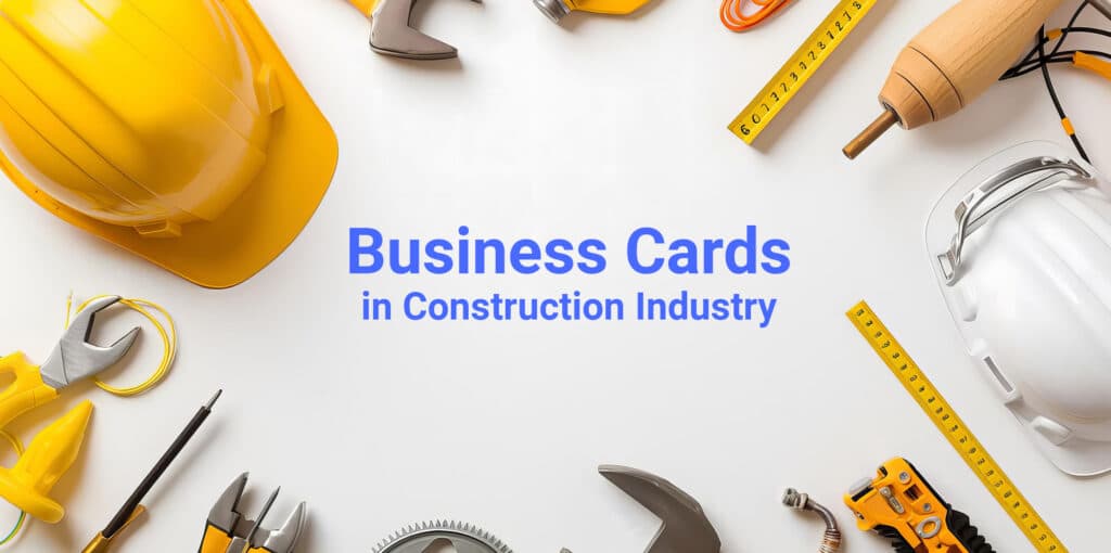 Business cards in construction industry