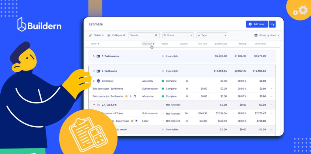 Construction estimating tool