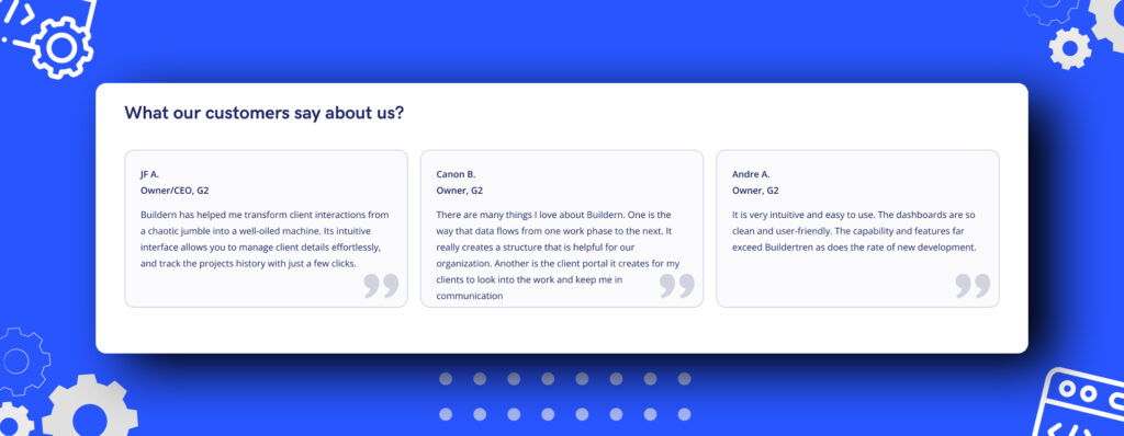 What our customers say