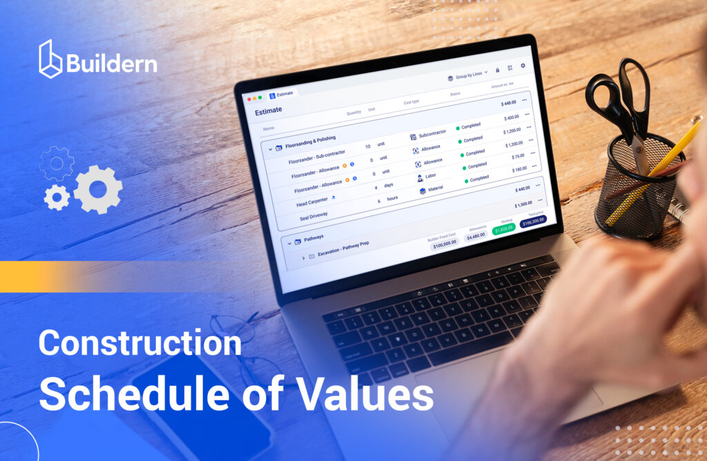 Construction schedule of values explaiend