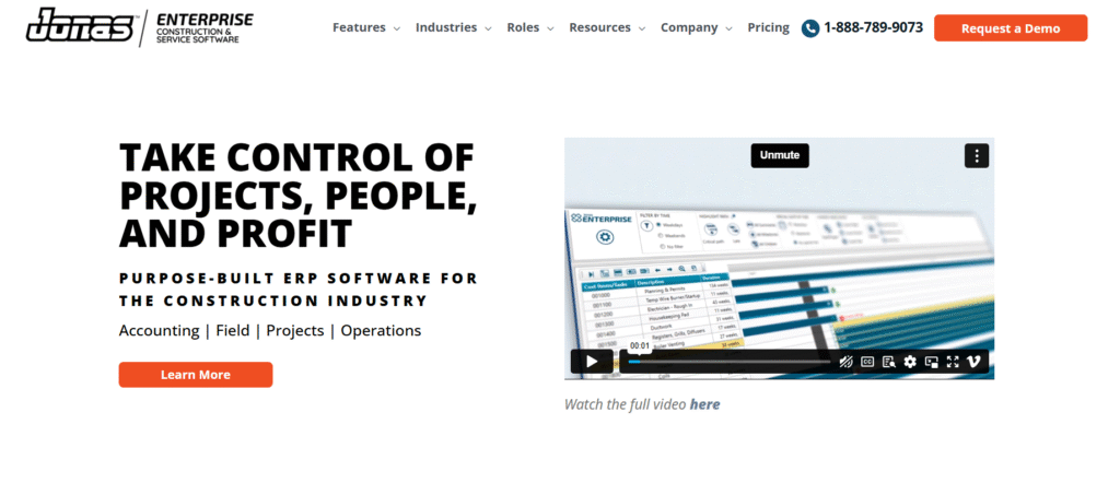 jonas construction software