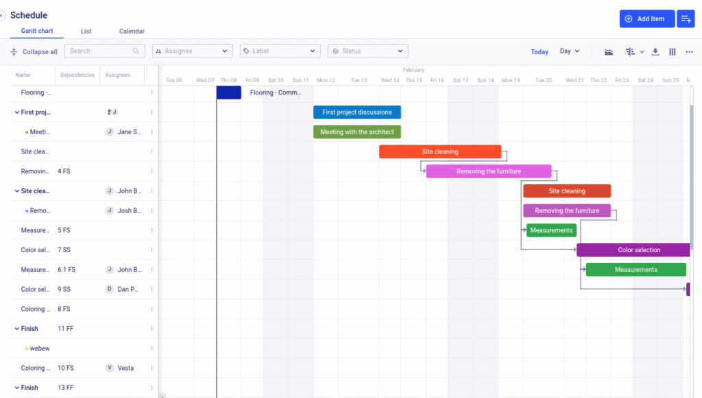 scheduling tool on Buildern