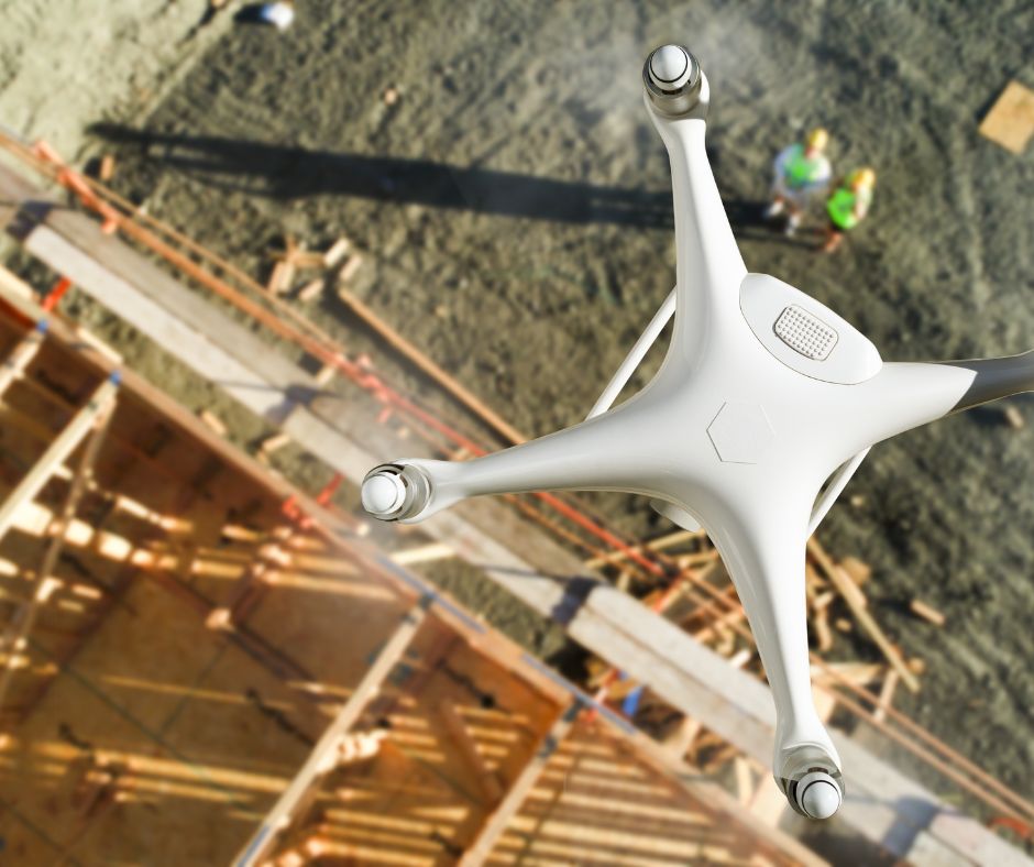 AI-powered drone in construction