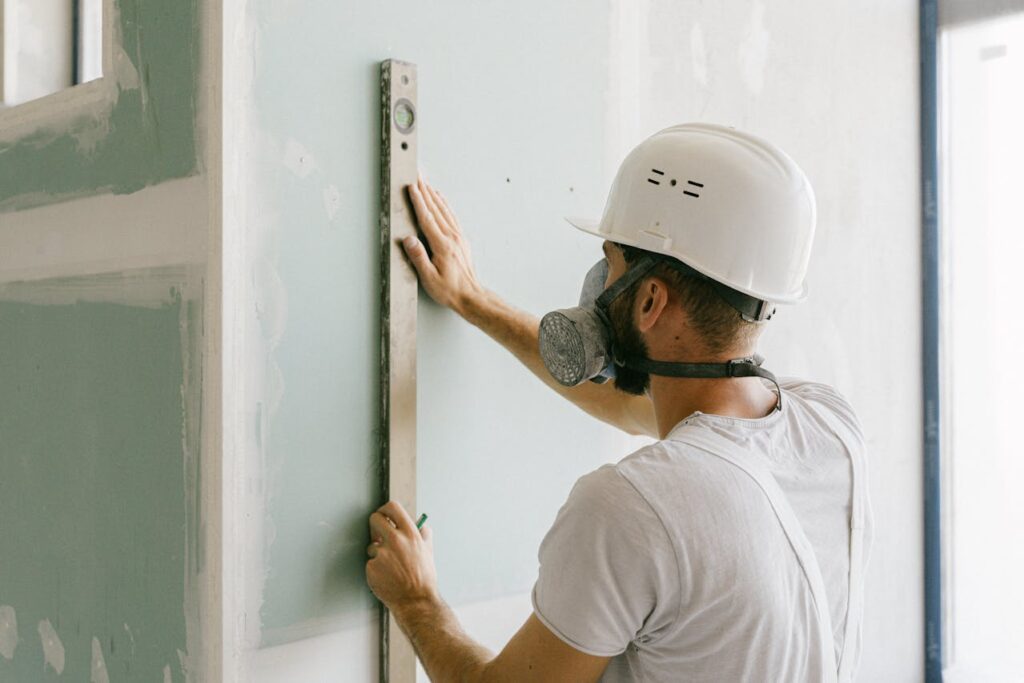 Quality control check construction job site