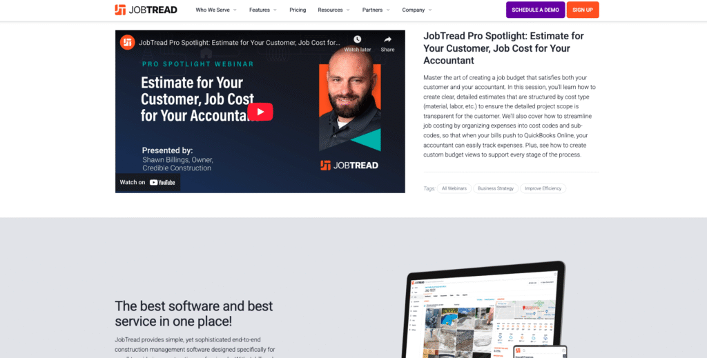 construction estimating software Jobtread