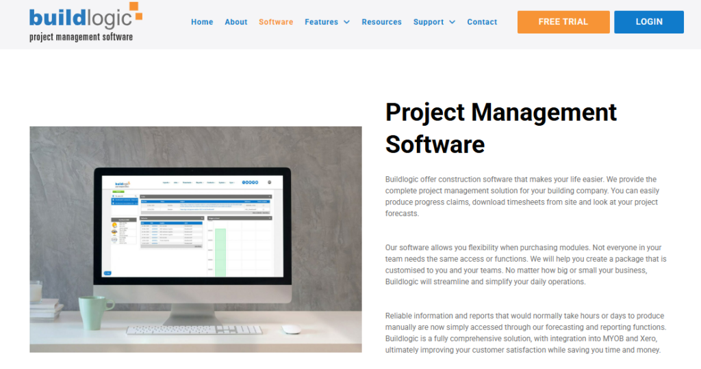 buildlogic homepage screenshot