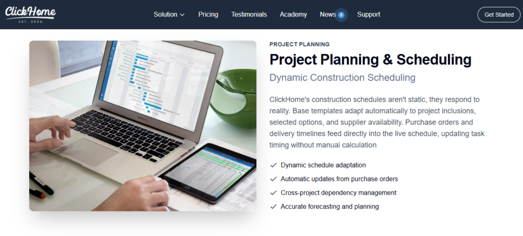 clickhome homepage screenshot