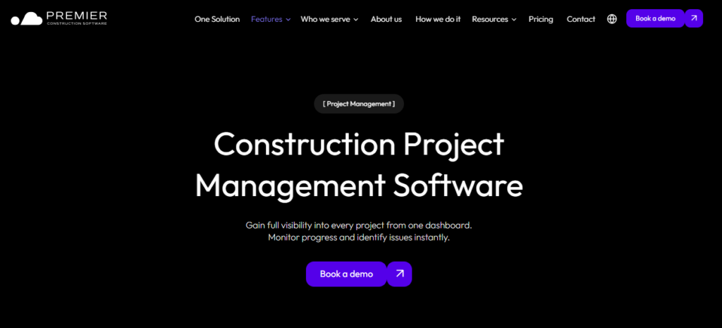 Premier homepage screenshot