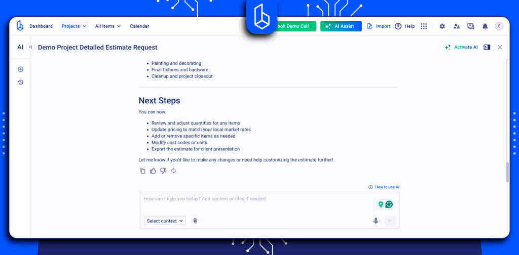 ai estimating next steps