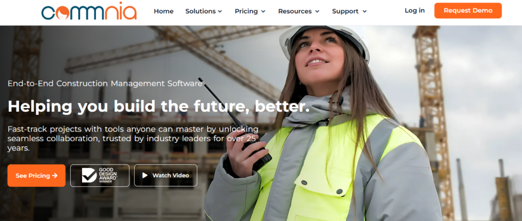 commnia homepage screenshot