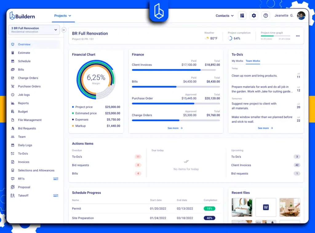 construction project management software in Canada