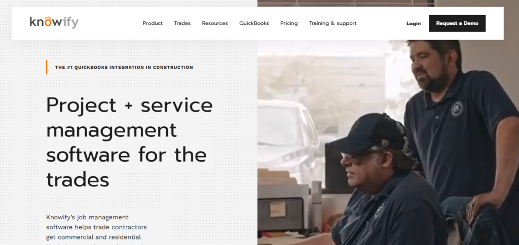Knowify homepage
