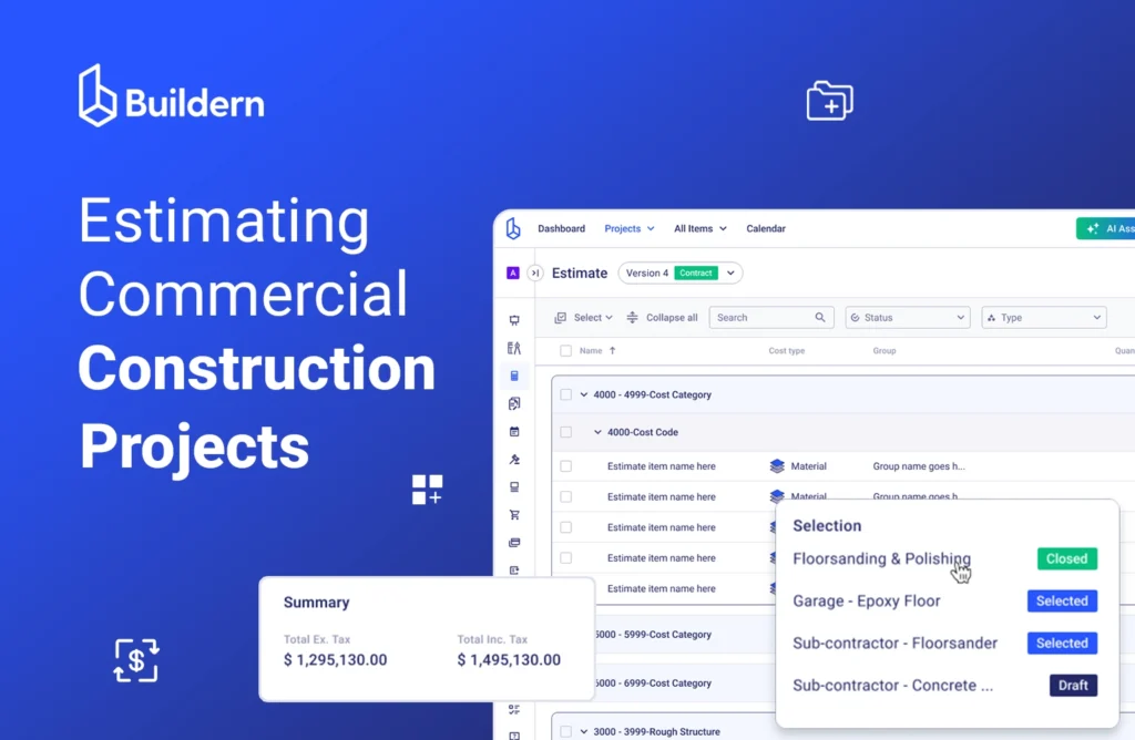 how to estimate commercial construction projects