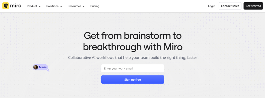 miro homepage