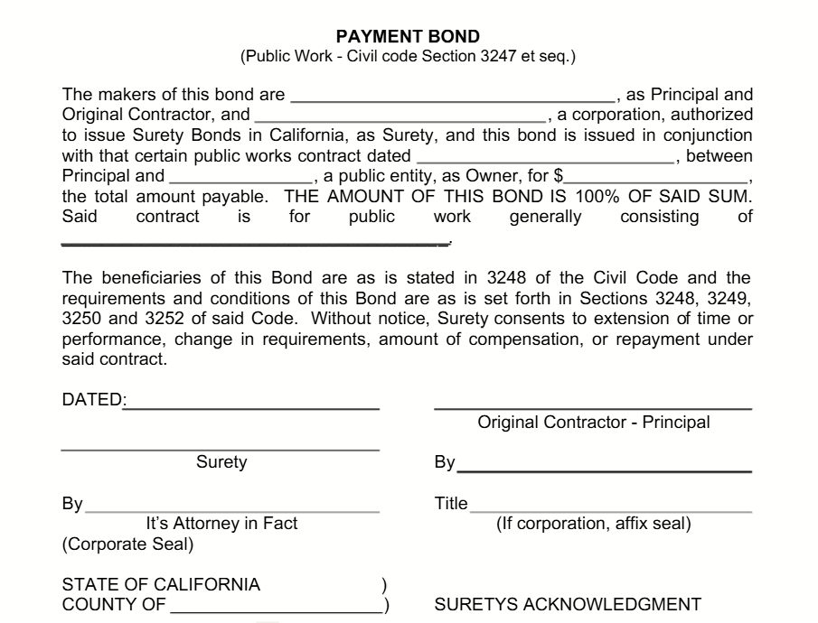 Payment Bond in Construction: Protection and Practical Use