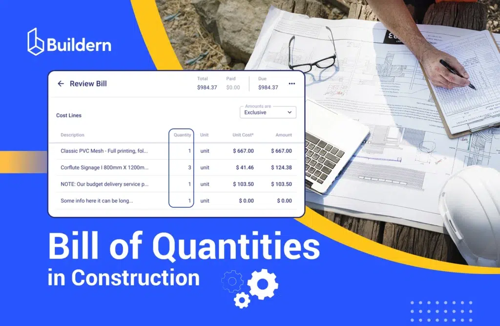 construction boq bill of quantities