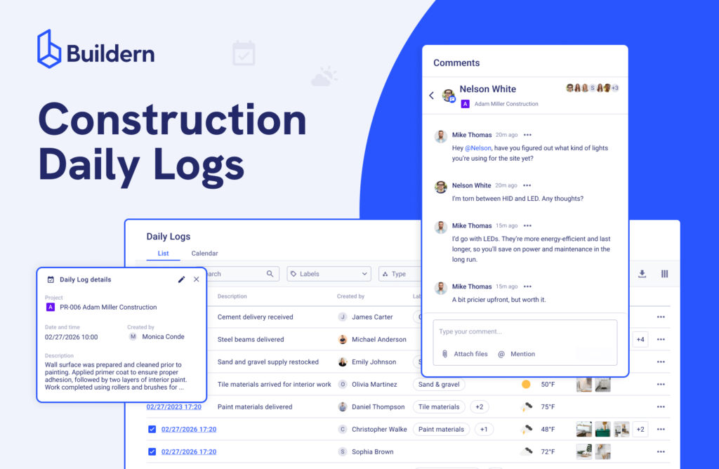 construction daily logs
